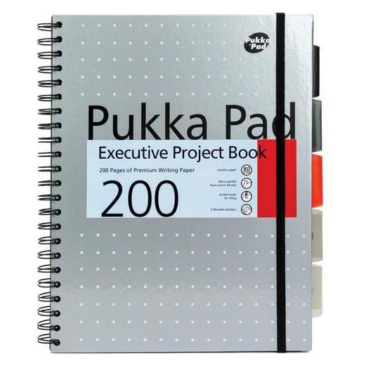 Pukka Fun Pukka Metallic Executive Hardcover Organiserbook DIN A4 liniert 100 Blatt (A4, Liniert, Harter Einband) (6970-MET)