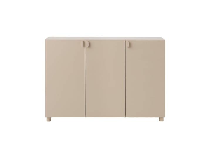 Buffet 3 portes effet bois clair h81