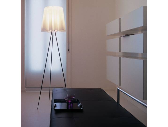 Rosy Angelis Lampadaire - Flos - Salon / séjour - Design - Tissu / textile - Avec abat-jour