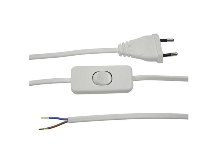 Verlängerungskabel Elektrokleinteil Weiss Kunststoff