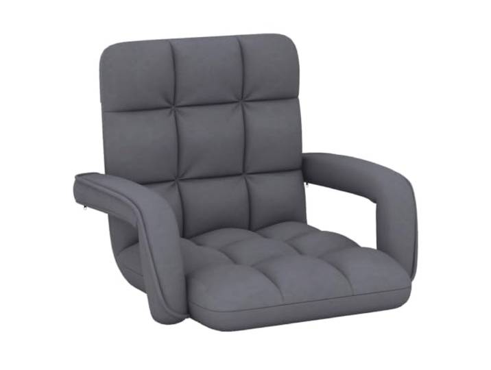 Helloshop26 Sessel mit Boden, verstellbar, 60 x 64 x 54 cm, Neigung, 6 Positionen, ergonomisch, Wildledergrau, 20_0012075