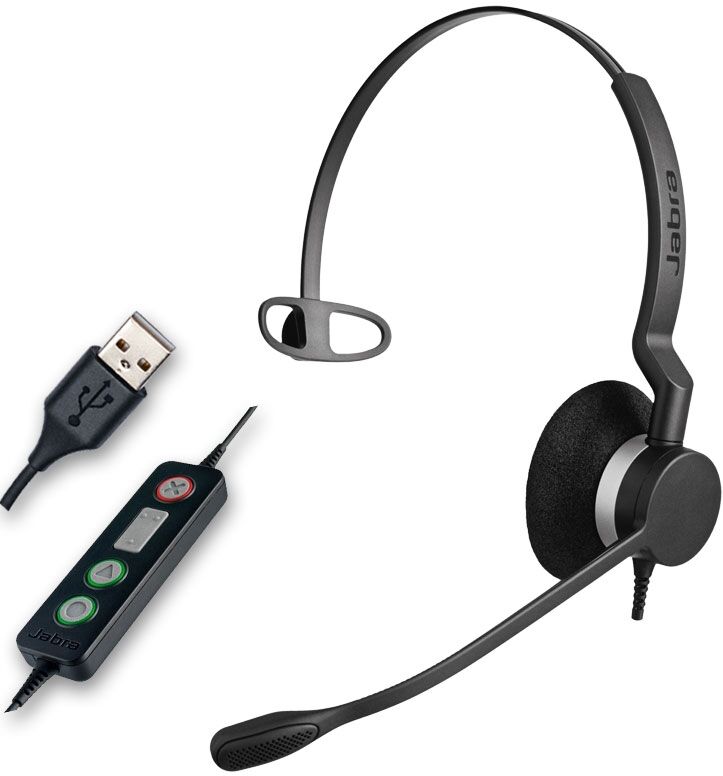 Jabra GN Jabra BIZ 2300 USB Mono - Version UC Un casque monaural filaire à connexion USB - idéal pour tous les usages.