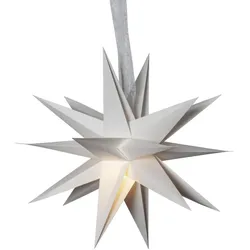 MARELIDA Papierstern December 3D Stern mit Band Weihnachtsstern Faltstern D: 35cm weiß