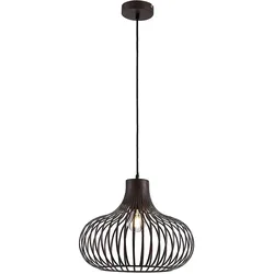 Hängeleuchte Pendellampe Esstischlampe Industriell Wohnzimmerleuchte rostfarben, Metallgeflecht, 1x E27, DxH 40x150 cm
