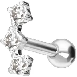 14/18 Karat Gold Ohrpiercing 3 MOISSANITE