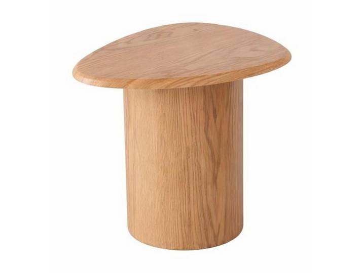 JVmoebel Beistelltisch Moderner Beistelltisch Runder Tisch Hellbraun Holzplatte Holzbeine, Made in Europa