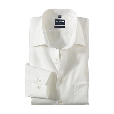 Businesshemd OLYMP "Luxor modern fit", Herren, Gr. 48, N-Gr, beige, Web, Obermaterial: 100% Baumwolle, modern fit, Hemden