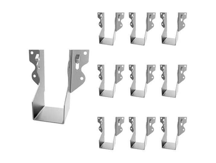 Hurricane Krawatten für Sparren, verzinkter Stahl, 2 x 4, starke Krawattenhalter für Holzsparren, Hurricane Traversenaufhänger, Balken-Aufhänger (10 Stück)