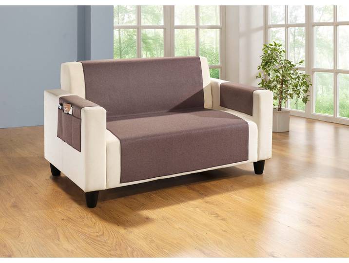Wohnaccessoires mit Fleckschutz-Ausrüstung, Braun, Größe 103 (Couchschoner, 100x200 cm)