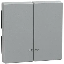 Merten MEG3420-0460 Doppelwippe mit Kontrollfenster, aluminium, System M MEG34200460