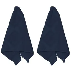 pad Gästetuch Harlem 2er Set Baumwolle Blau Dunkelblau