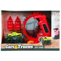 Toi-Toys 20658Z - CARS_TRUCKS Set -Raupe Monster Truck + Shooter
