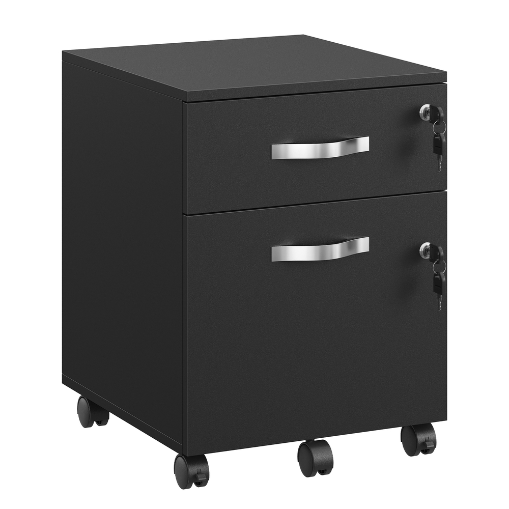 VASAGLE Abschließbarer Rollcontainer Schwarz LCD22BV1