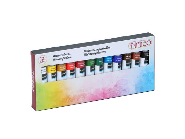 Aquarellfarbe Set 12-teilig 12 ml bunt
