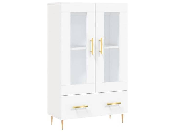 HEFZGDB Highboard Weiß 69,5x31x115 cm Holzwerkstoff Küchenbuffet Küchenschrank Apothekerschrank Küche Mehrzweckschrank für Dessert Shop Wohnstube Speisesaal Café