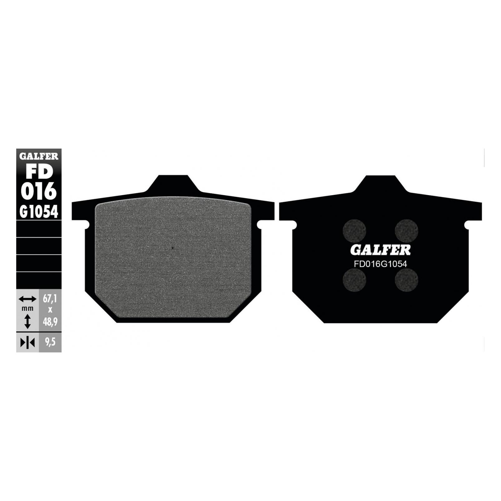 Galfer Bike BREMSBELAG GALFER ORGAN. FD016-G1054 (Organisch (Resin)) (FD016-G1054)