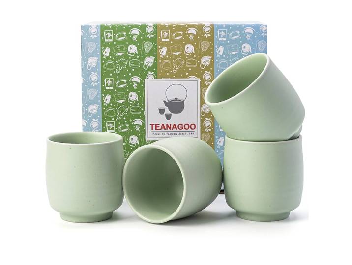 Japanische Teetassen Pastellgrün 4er Set