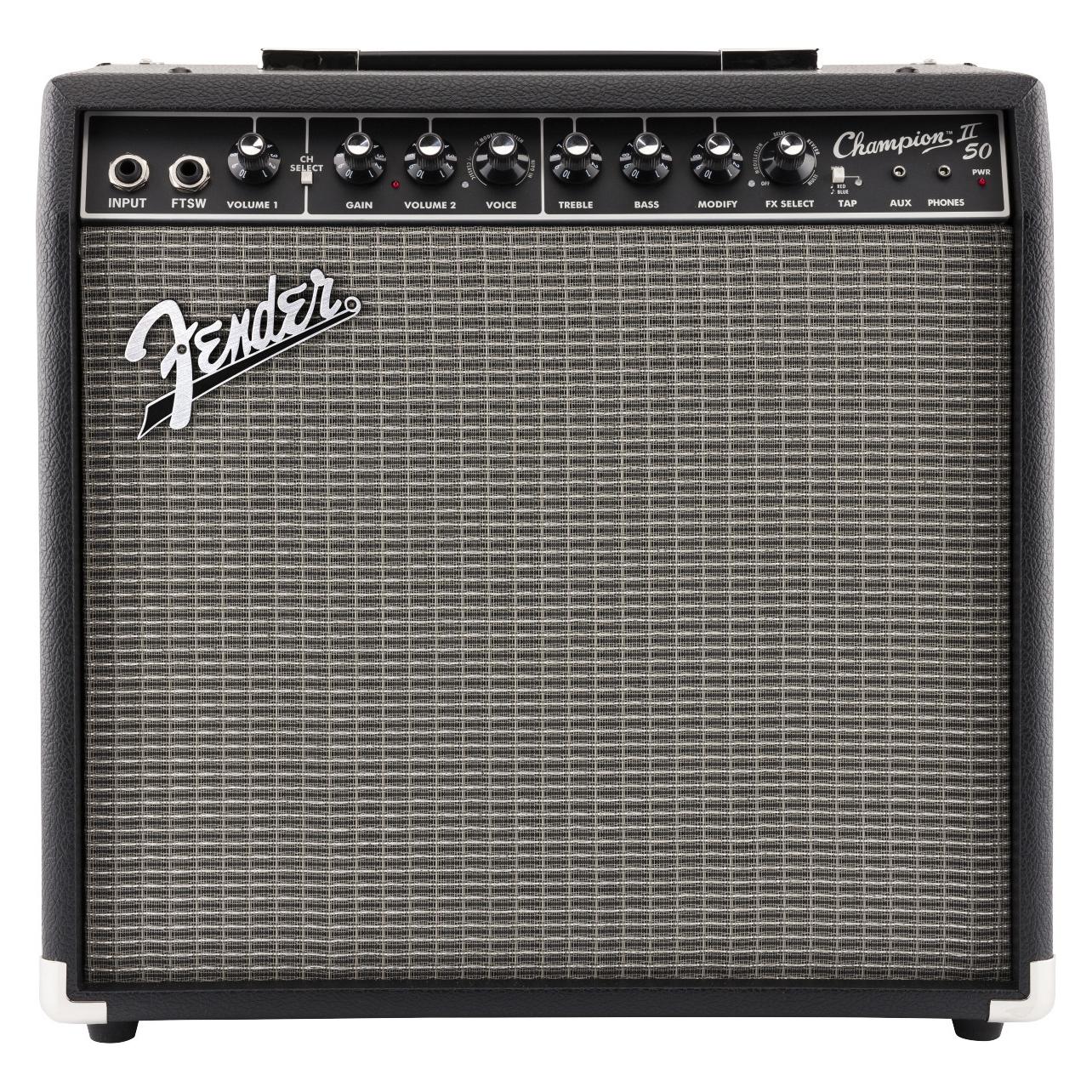 Fender Champion II 50 Combo-Verstärker für E-Gitarre, 50 Watt (Gitarre, 50 W) (233-0806-900)