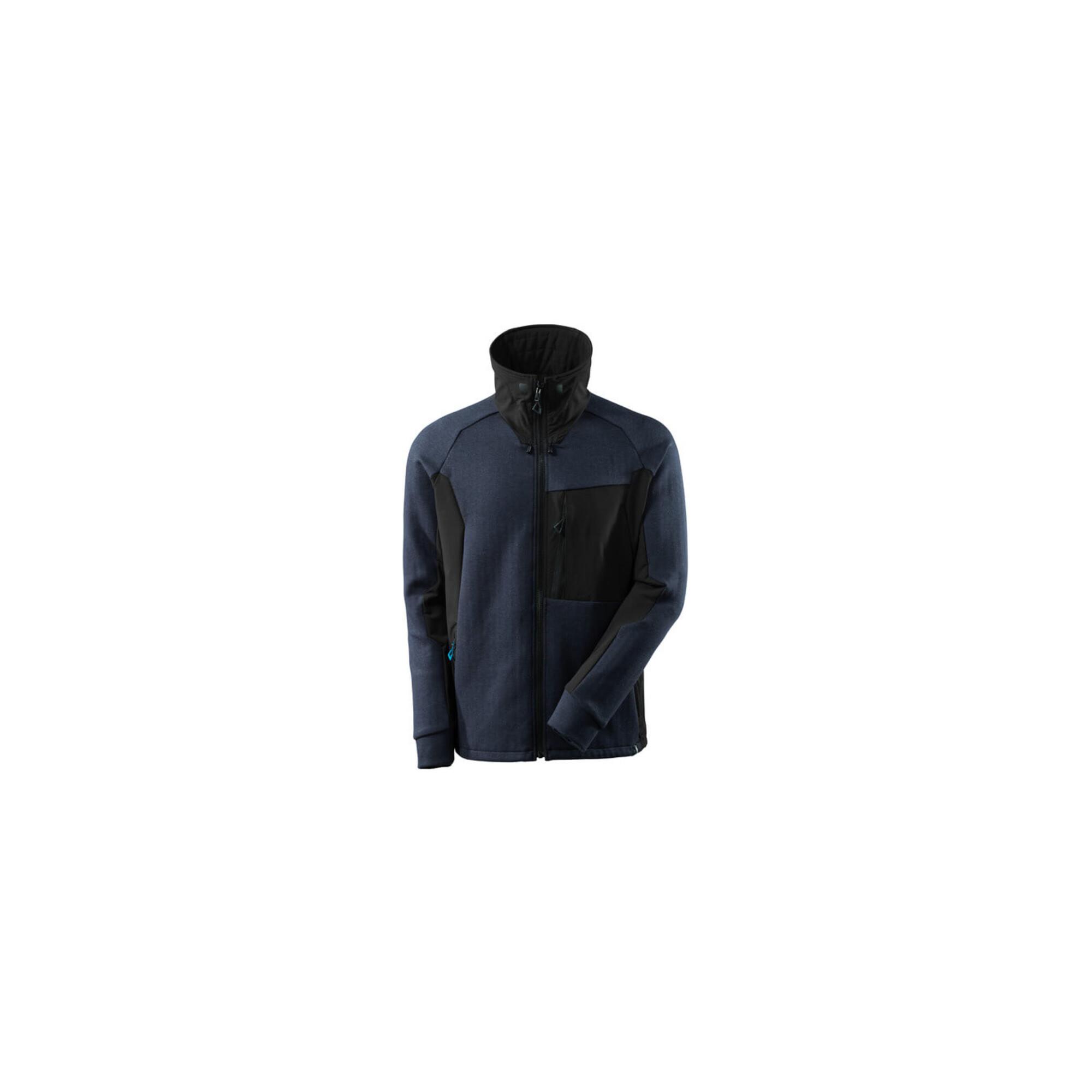 Mascot Sweatshirt, Reißverschluss, Stehkragen Sweatshirt mit Reißverschluss Größe 3XL, dunkelmarine/schwarz (17484-319-01009-3XL)