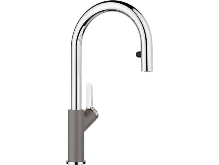 BLANCO CARENA-S Vario Küchenarmatur Mit herausziehbarem Schlauch [11x24x41,3 cm] Wechsel von Klarstrahl in Brausestrahl Wasserqualität & wassersparend Hochdruck