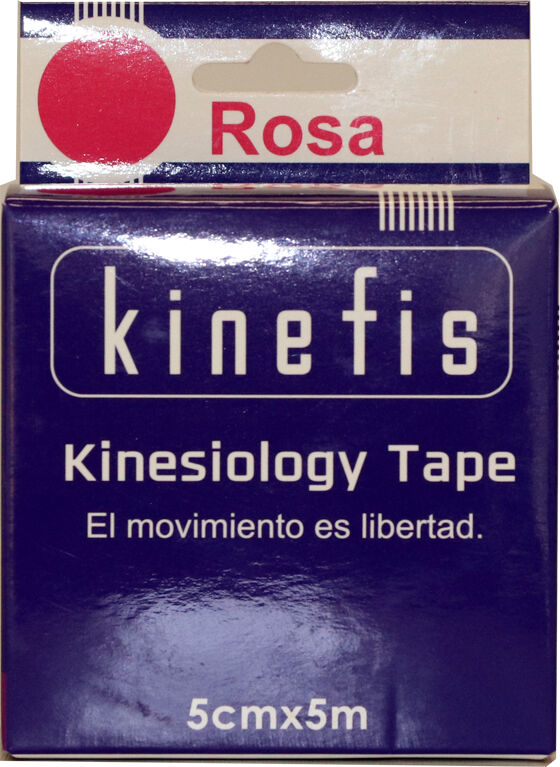 Banda Neuromuscular - Kinefis Kinesiology Tape Rosa 5 cm x 5 metros