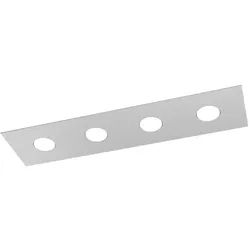 Top light Toplight Area rechteckige Deckenleuchte mit 4 Lichtern und GX53-Fassung, graue Struktur, modernes Design 80x20x3cm