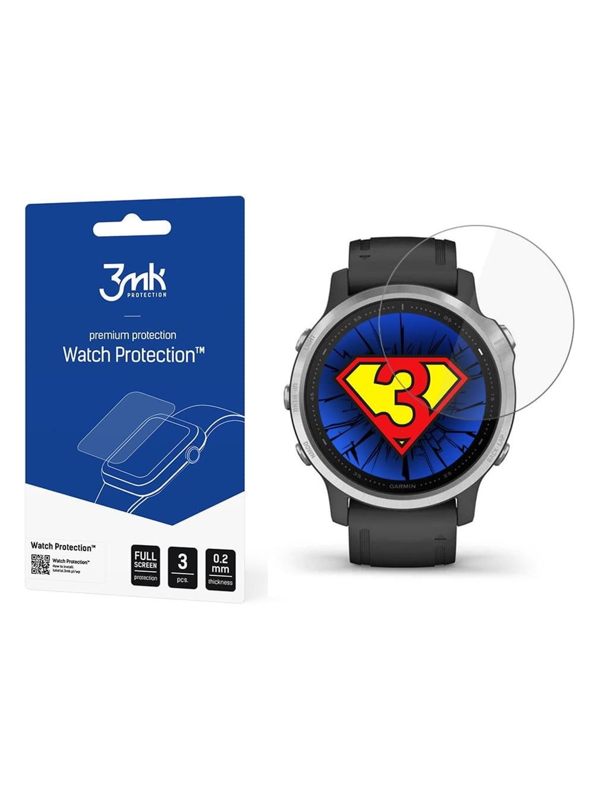 3mk Garmin Fenix 6s - Watch Protection v. FlexibleGlass Lite