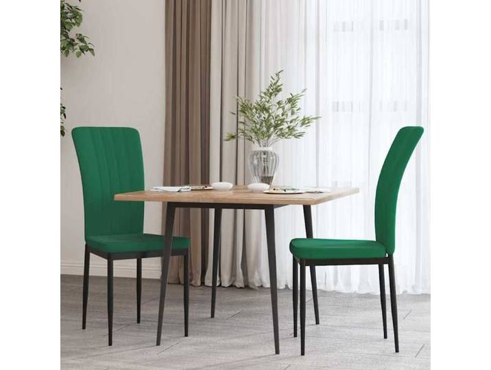 Moderne Chaises à manger pratique - lot de 2 - Vert foncé - Velours - 42x58x95.5 cm - Chaise de cuisine/repas @FR 2822