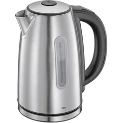Cilio Wasserkocher CLASSIC 1.7 L H 25 cm, Wasserkocher, Silber, Schwarz