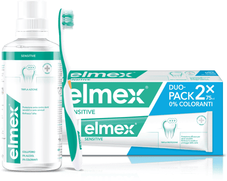 Elmex Sensitive Routine Denti Sensibili Dentifricio + Collutorio + Spazzolino
