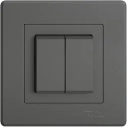 Feller, Lichtschalter + Storenschalter, Smart Light Control für Philips Hue, Dark Grey