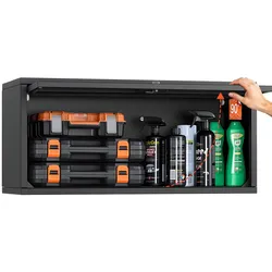 VEVOR Hängeschrank Werkstatt, 770x305x356 mm, Werkzeugschrank mit hochklappbarer Tür, 54 kg Tragkraft pro Regal, Wandhängeschrank, geeignet für Garage, Keller, Küche, Lager, Montage erforderlich