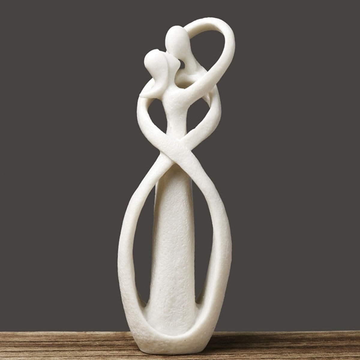 Koppel Beeldje Romantische Sculptuur Abstracte Kunst Zwart Hoogte: 25 cm