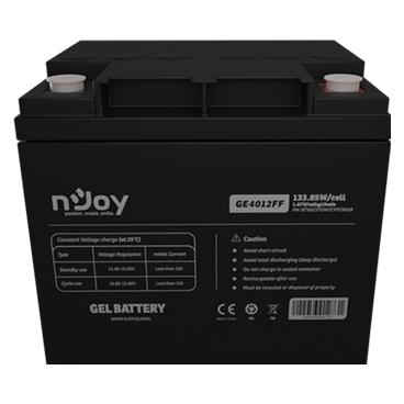 Njoy akkumulátor - GE4012FF (12V/40Ah, T6, zárt, gondozás mentes, GEL) (UPSNJOYGE4012FF)