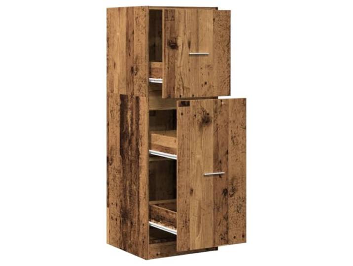 Heofavd Apothekerschrank Altholz-Optik, 40x41x118 cm Auszugschrank