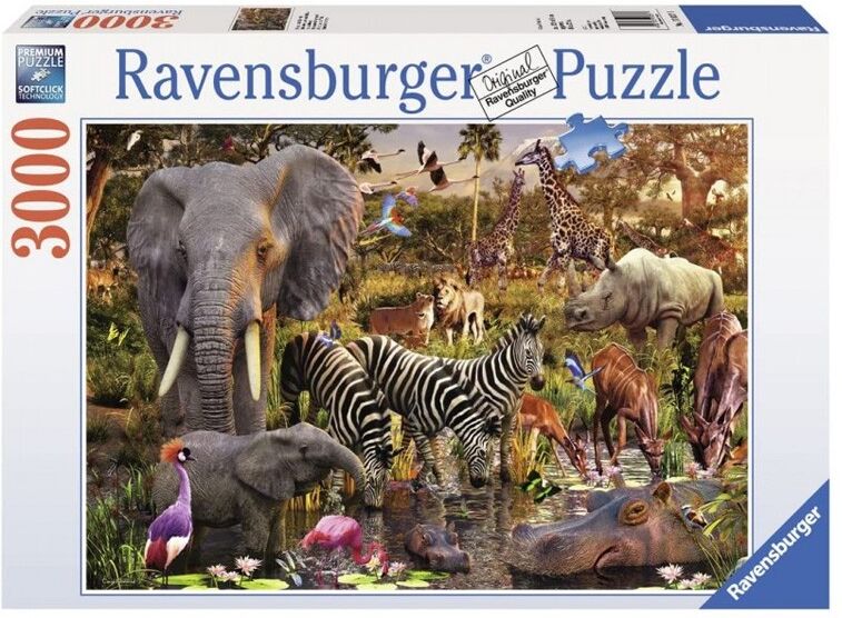 Ravensburger Puzzle 3000 pièces - Animaux du continent africain