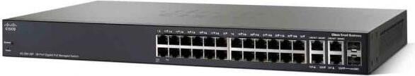 Cisco SG350-28MP-K9 Beheerde L2+/L3 Gigabit Ethernet Switch met PoE en Rackmontage