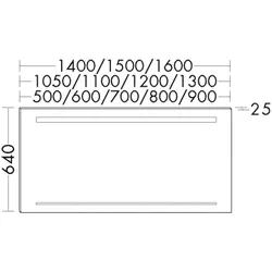 Burgbad Spiegel Sys30 PG2 Echo 640x1300x25 Sys30 PG2 Echo, SIHH130470 SIHH130470