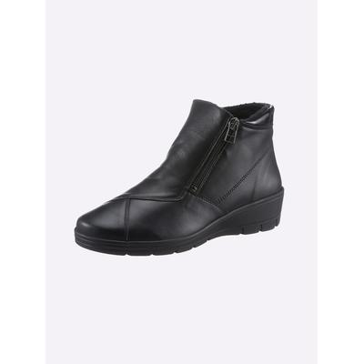 Stiefelette AIRSOFT, Damen, Gr. 38, schwarz, Glattleder, Lackleder, Schuhe Stiefelette