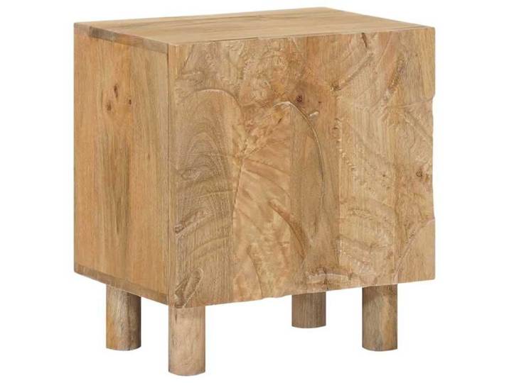 Petite Table intérieure - Table de chevet faite main Marron Teck 40x30x45 cm - design élégant(71472)