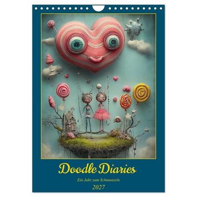 Doodle-Diaries - Ein Jahr zum Schmunzeln (Wandkalender 2027 DIN A4 hoch), CALVENDO Monatskalender