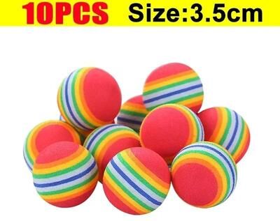 Uplift Essentials """Gravity Defying"" Rainbow EVA Bouncing Balls 10pcs"
