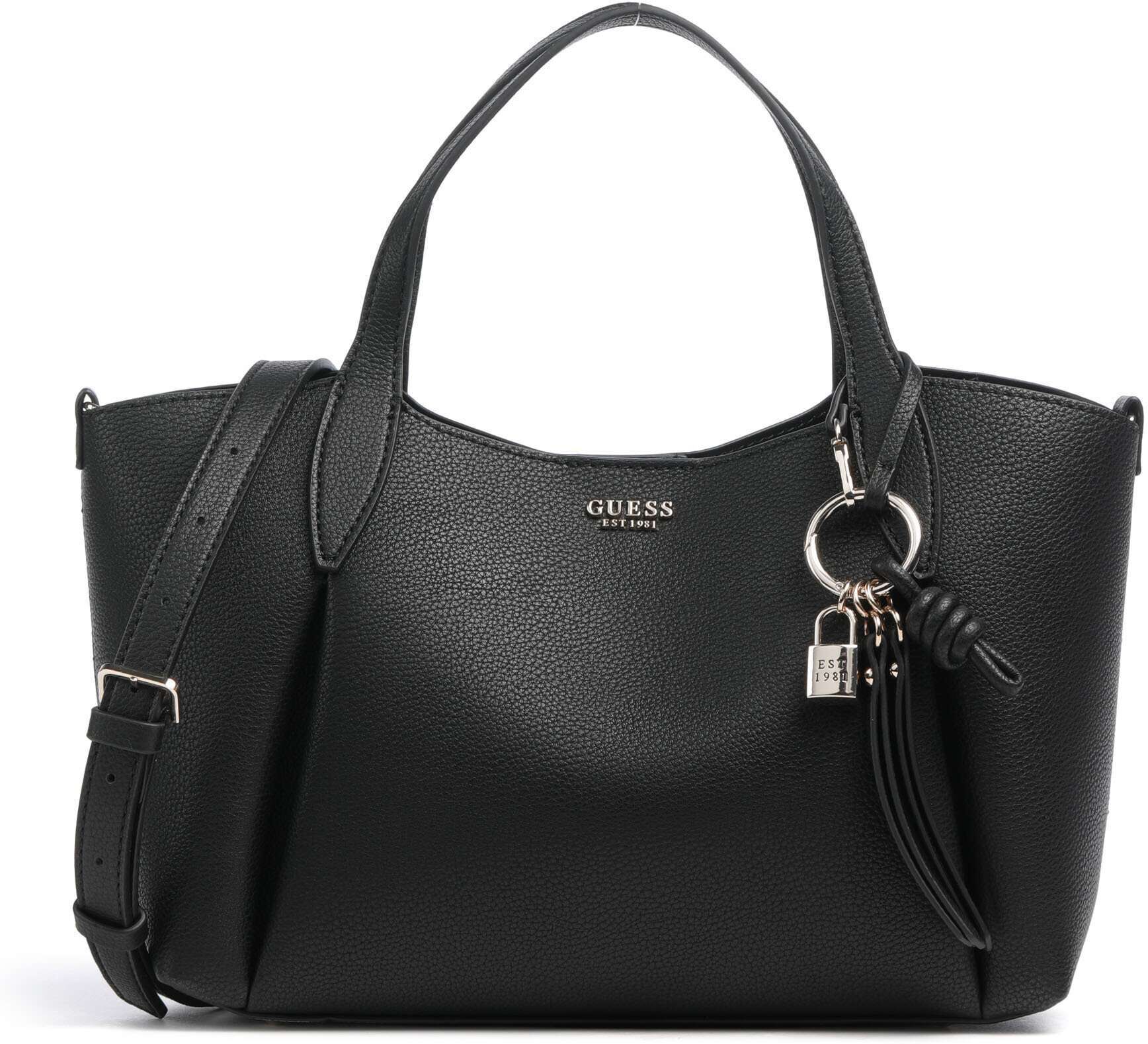 Guess Melody Handtasche aus Leder, schwarz