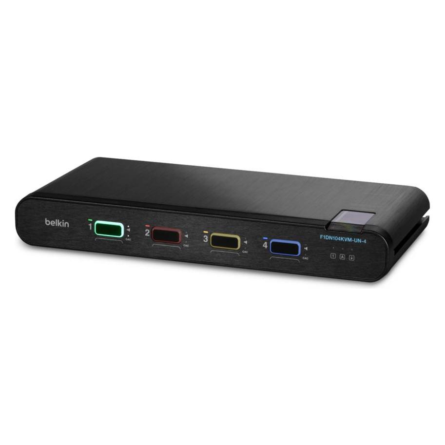 Belkin F1DN104KVM-UN-4, 3840 x 2160 Pixel, 4K Ultra HD, Schwarz (F1DN104KVM-UN-4)