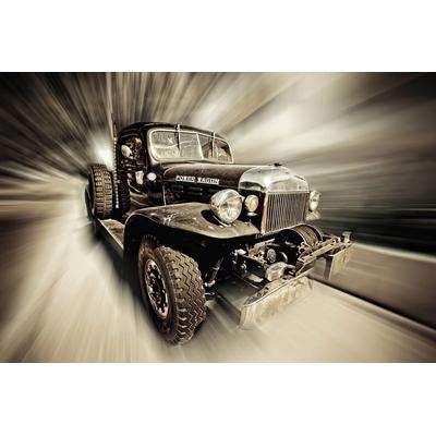 Fototapete PAPERMOON "Oldtimer", bunt, B:3,5m L:2,6m, Vlies, Tapeten