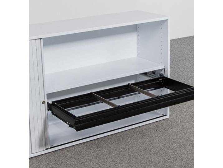 Hängeregistereinbauten Tradingzone für Proline Rollladenschränke 120 cm Schwarz, Neu