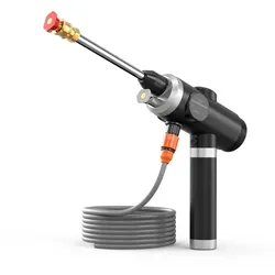 Autowaschpistole CZ013 6000 mAH schwarz - Auto Boden Fenster Pflanzen - Wasserpistole