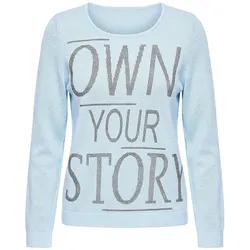 Rundhals-Pullover BASLER blau, 38