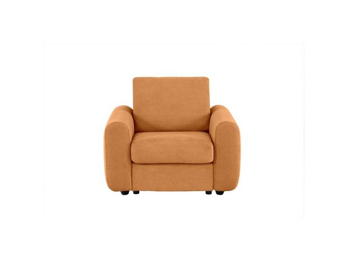 Fauteuil manchettes Kara NICARAGUA tissu crown ambre