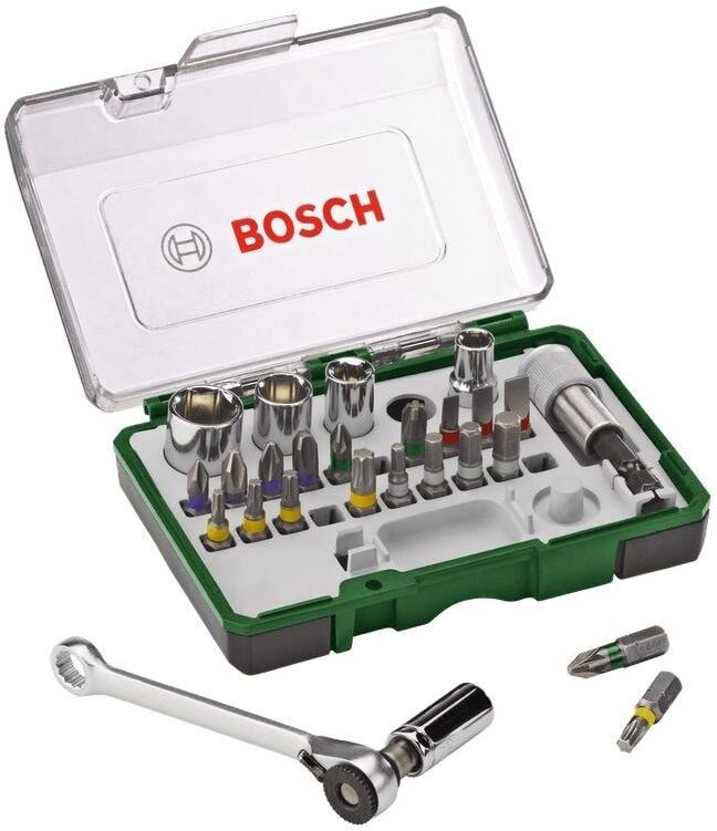 Bit-Set BOSCH "27-teilig", silber (bunt), Bits, Bit-Set bunt Einheitsgröße